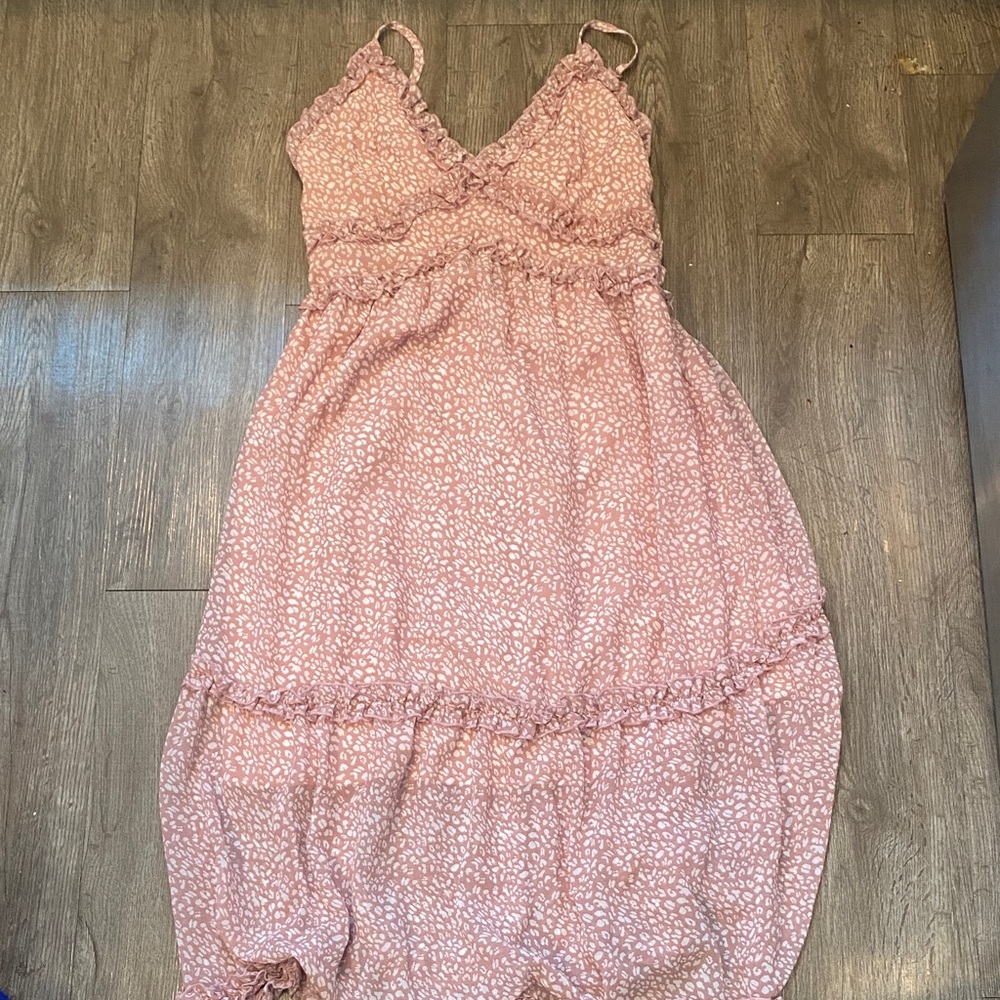 Pink Sleeveless Sun Dress